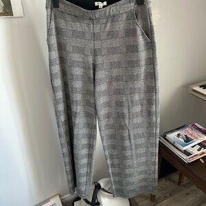 Women’s Grey Glen Check Wide Leg Trousers
